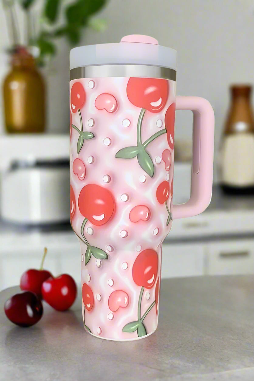 SC - 40 oz Cherry Print Tumbler