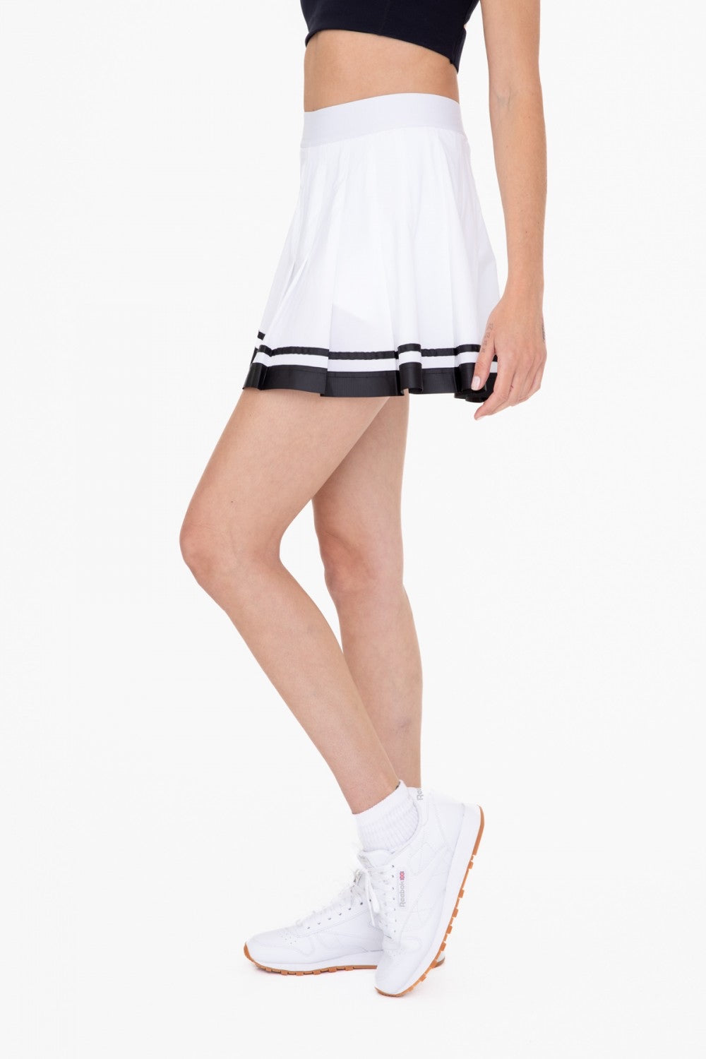 Black/White Stripe Tennis Skirt