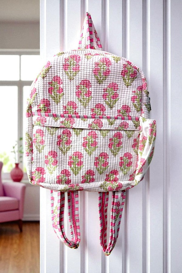 SC - ETA 8/25 -  Cassie Pink Floral Print Backpack