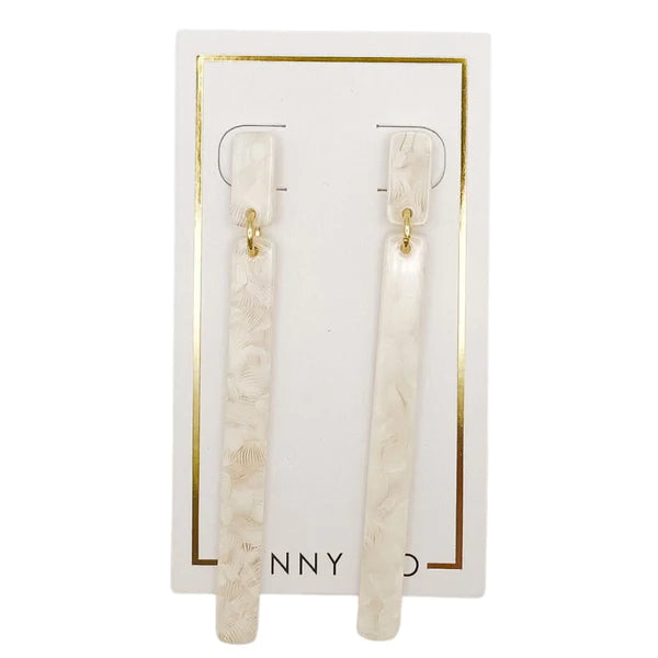 Keli - White Shell Earrings