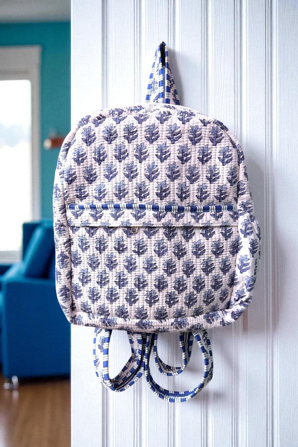 SC - ETA 8/25 - Beau Blue Floral Print Backpack
