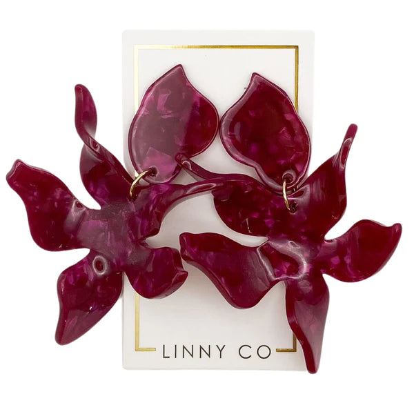 Flora- Pinot Noir Earring