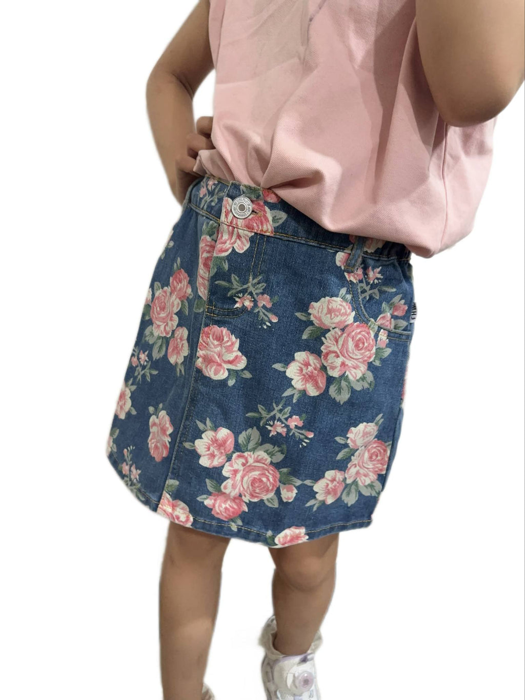 SC - Betsy Kids Floral Denim Skirt