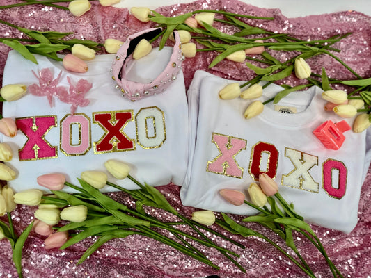 Adult "XOXO" Sweatshirt- White