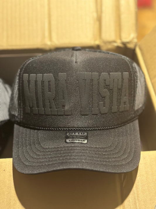 Black/Black Monochrome - "MIRA VISTA" Hat
