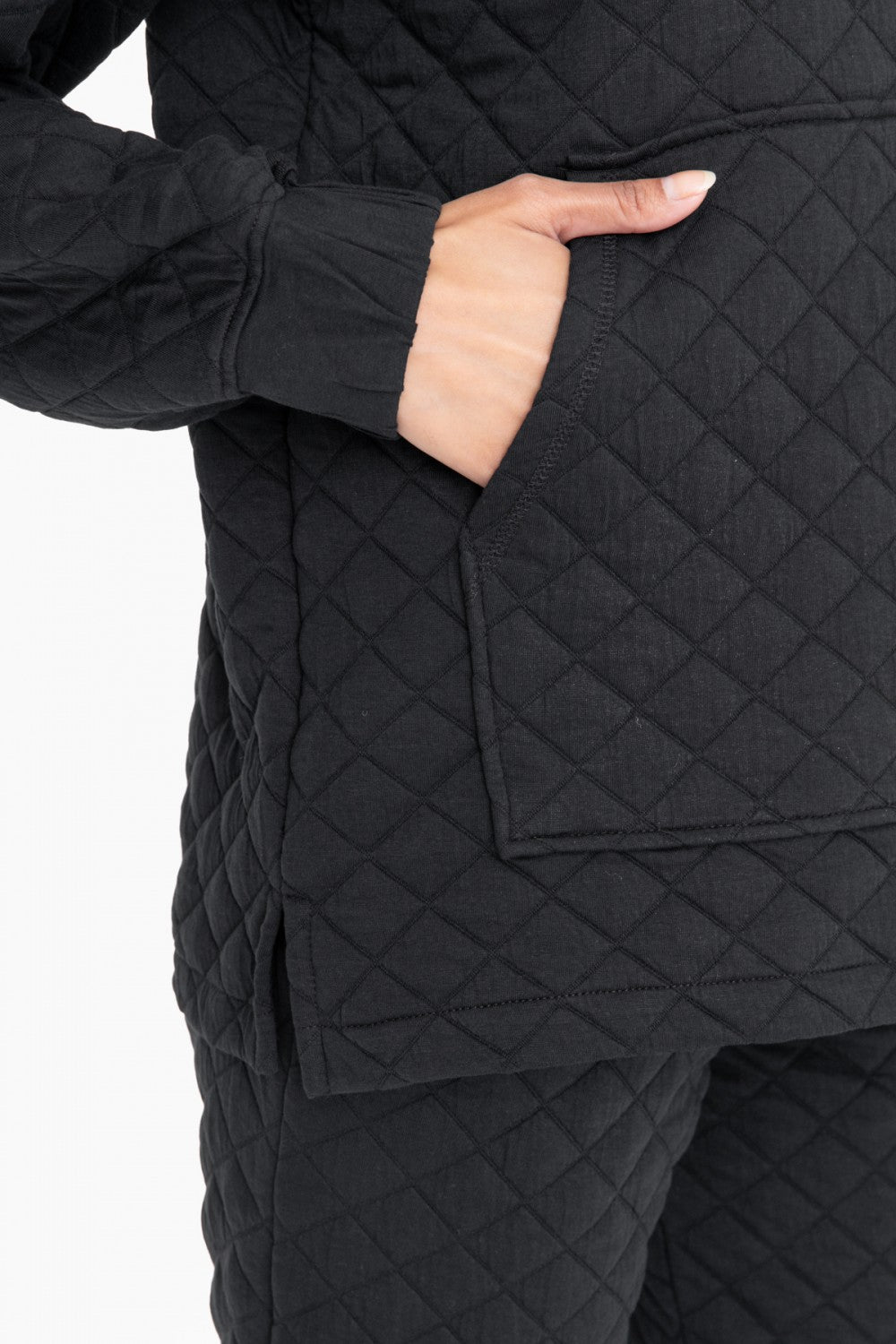 Cozy Quilted Jersey Pullover