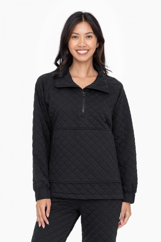 Cozy Quilted Jersey Pullover