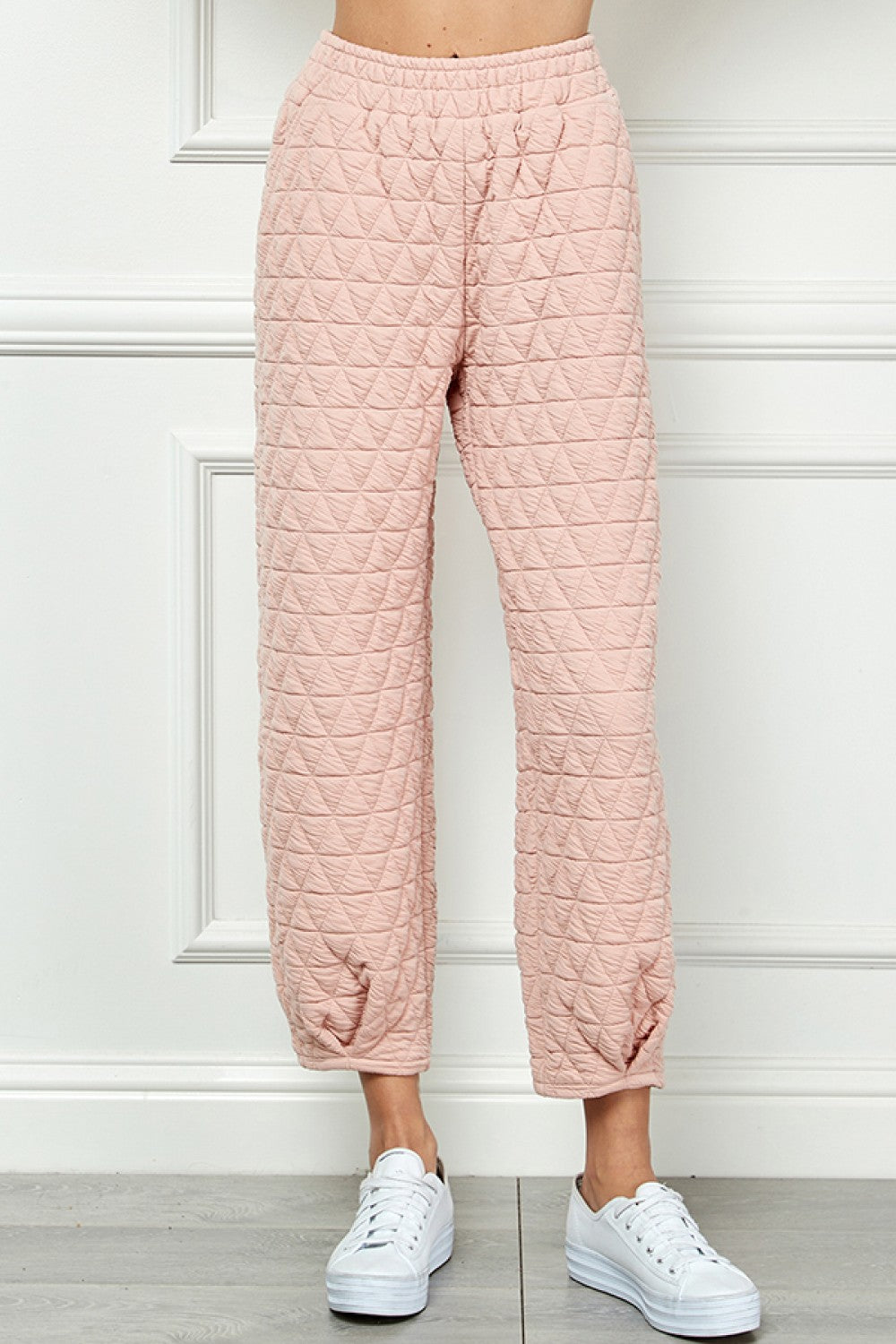 Blush Quilted Joggers