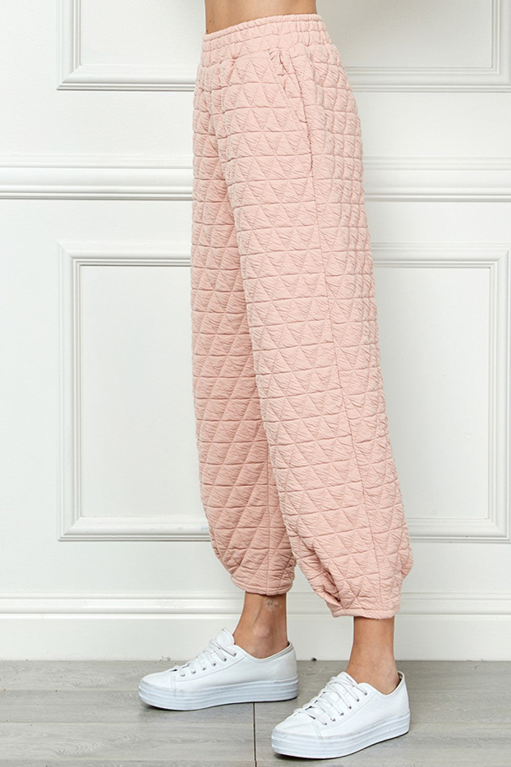 Blush Quilted Joggers