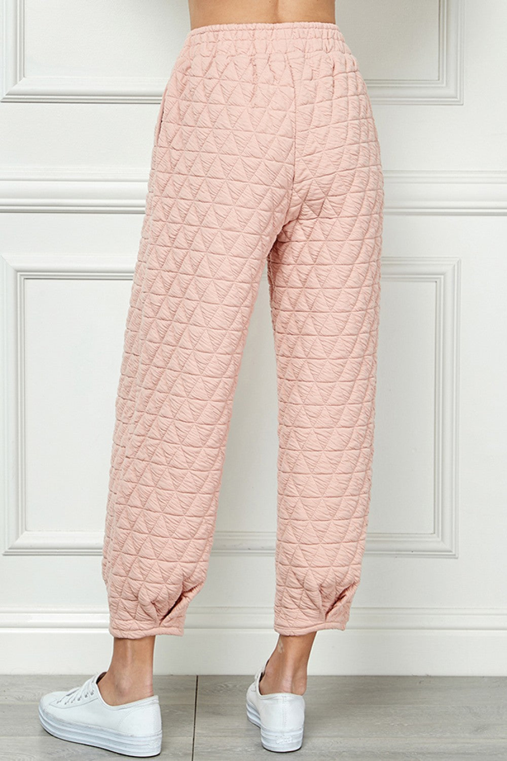 Blush Quilted Joggers