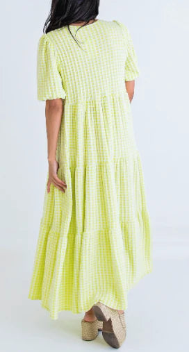 Karlie Neon Lime Maxi Dress