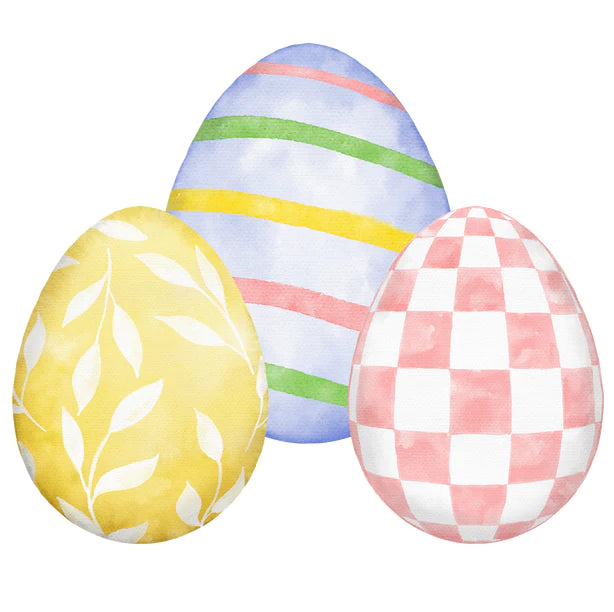 Watercolor Egg Trio- Garden Stakes