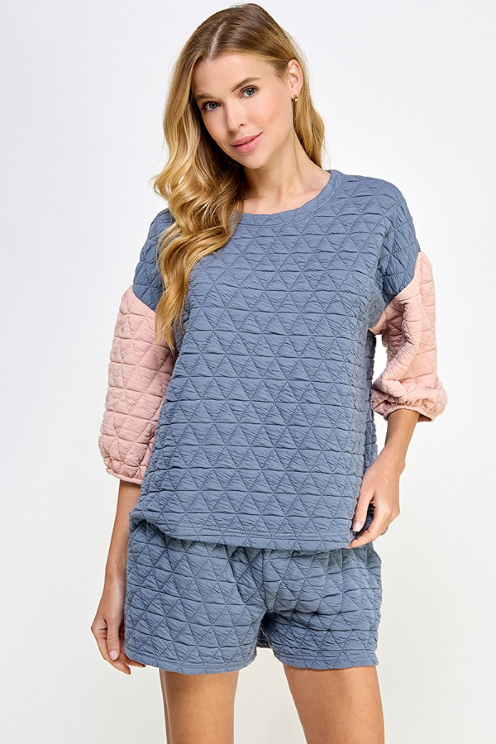 Blue/Blush Quilted Top