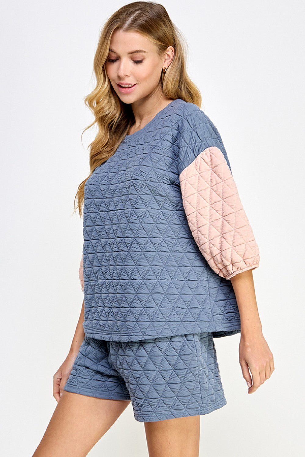 Blue/Blush Quilted Top