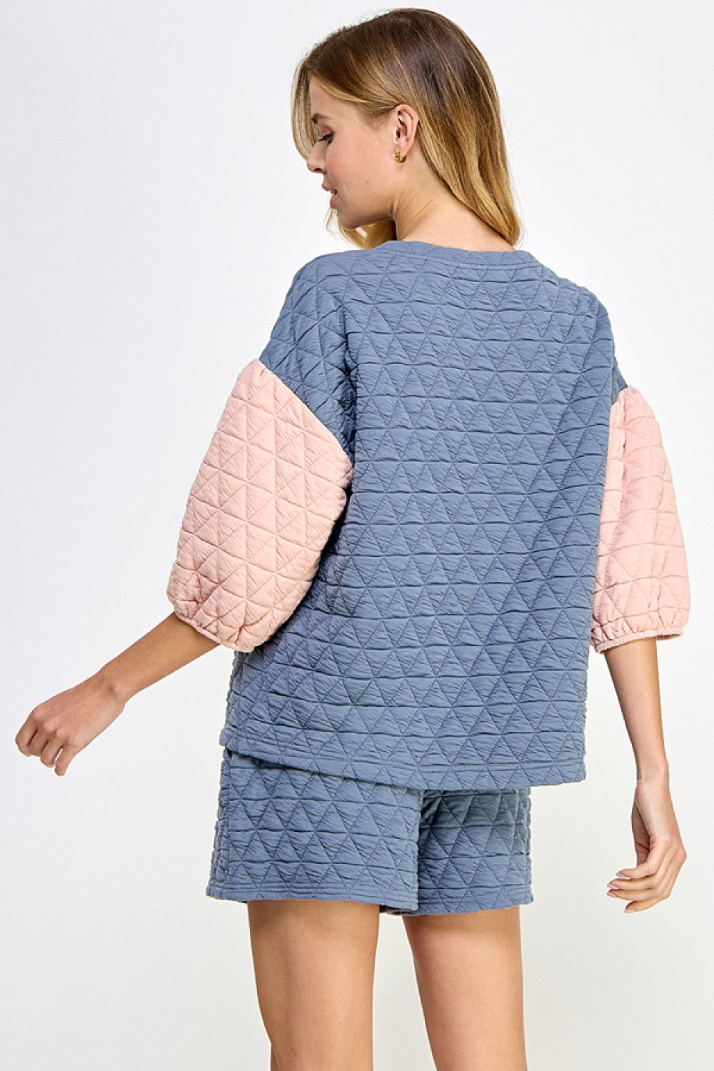 Blue/Blush Quilted Top