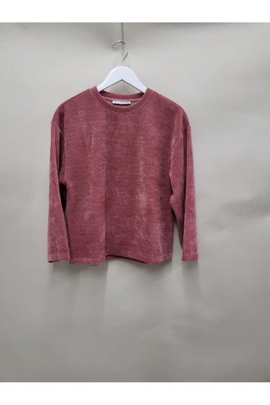 Rose Chenille Long Sleeve Top