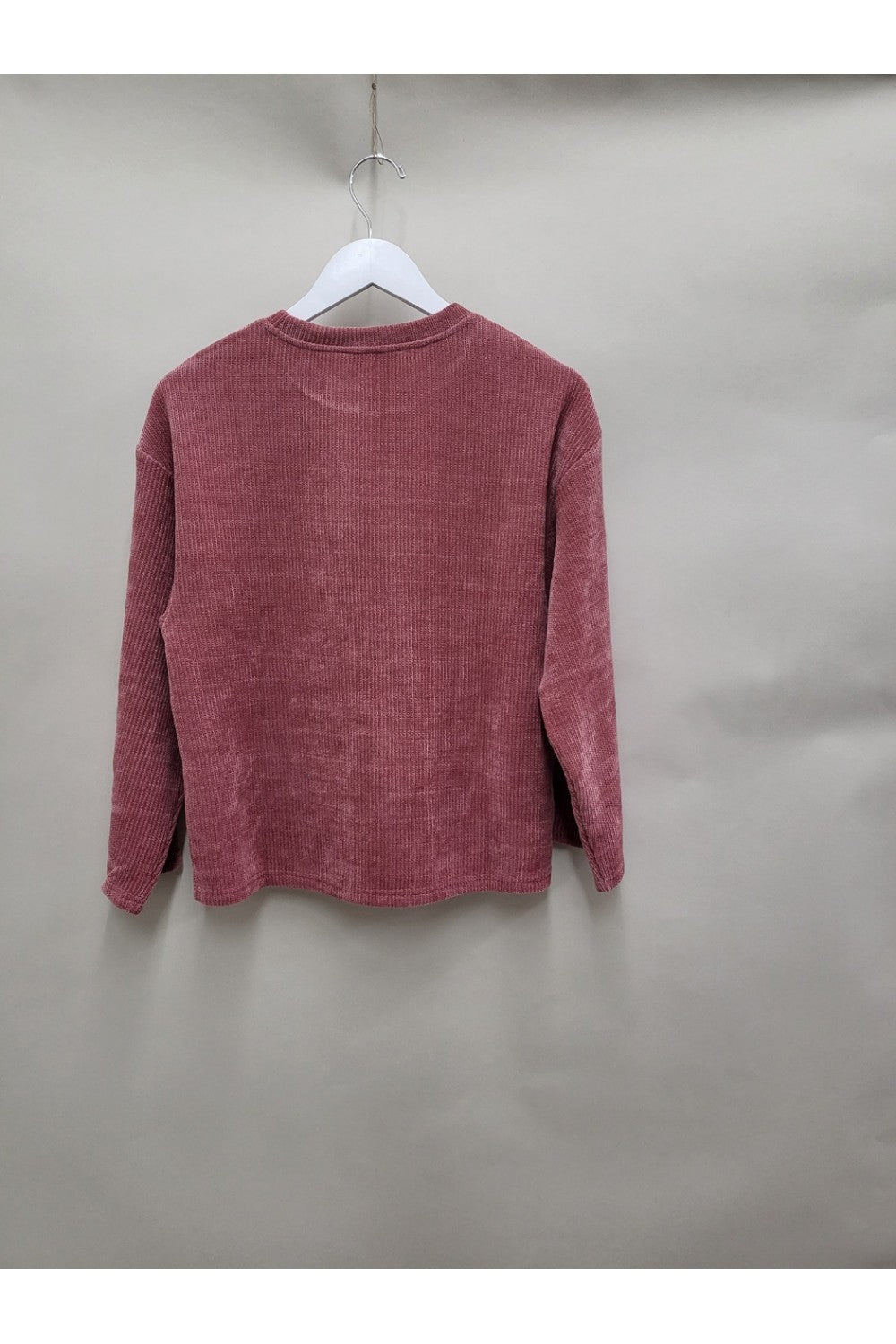 Rose Chenille Long Sleeve Top