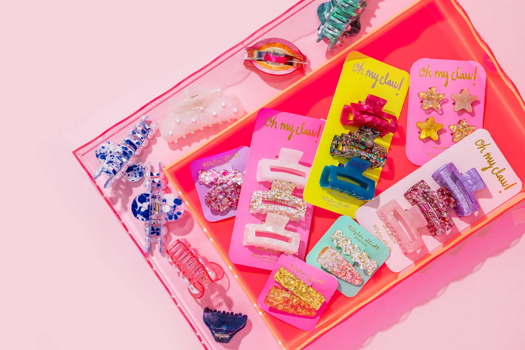 Pearl Confetti Claw Clip Trio