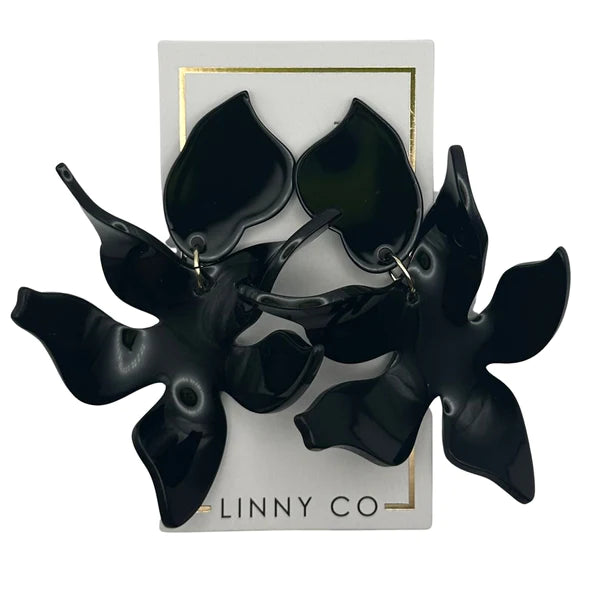 Flora - Black Earring