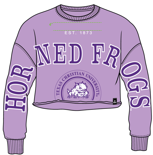 TCU Phipps Split Cropped Longsleeve