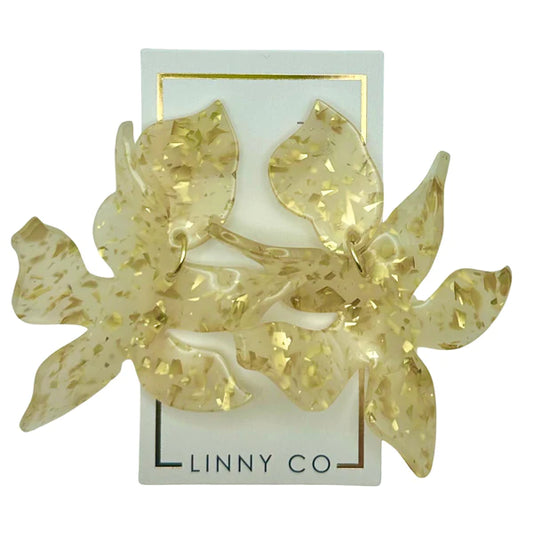 Flora - Gold Confetti Earrings