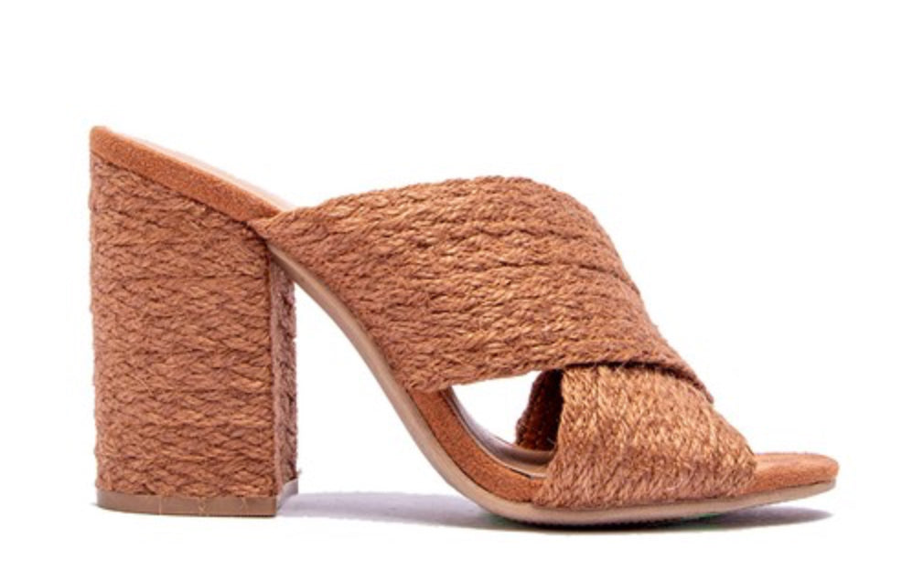 Camel Jute Heels