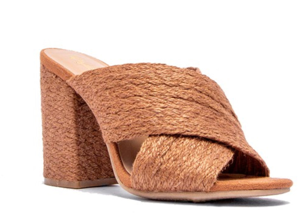 Camel Jute Heels