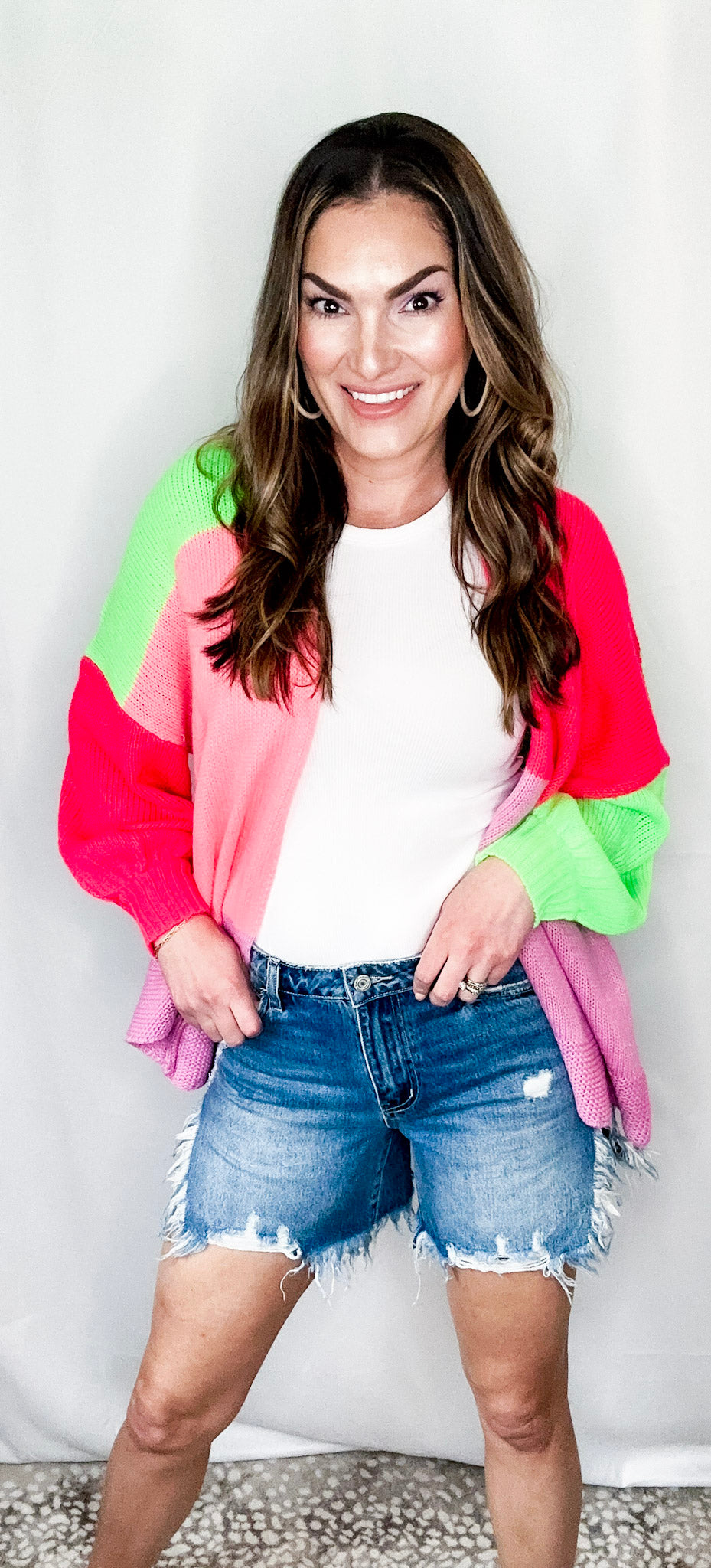 Live Colorfully Open Knit Cardigan