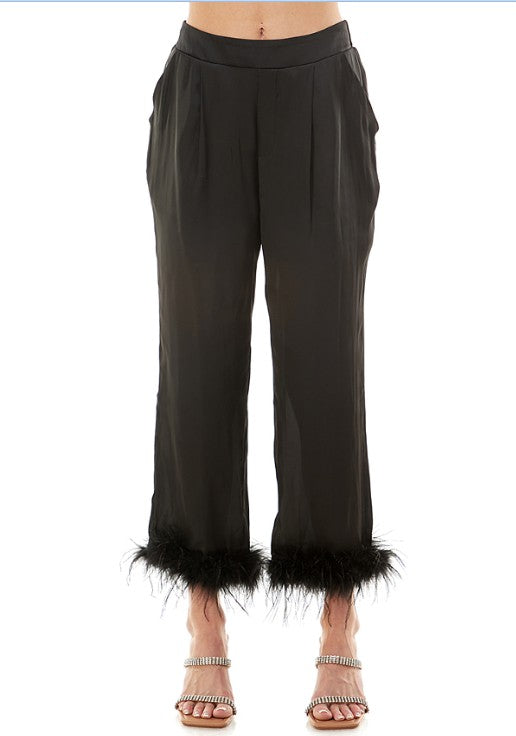 Satin Feather Joggers