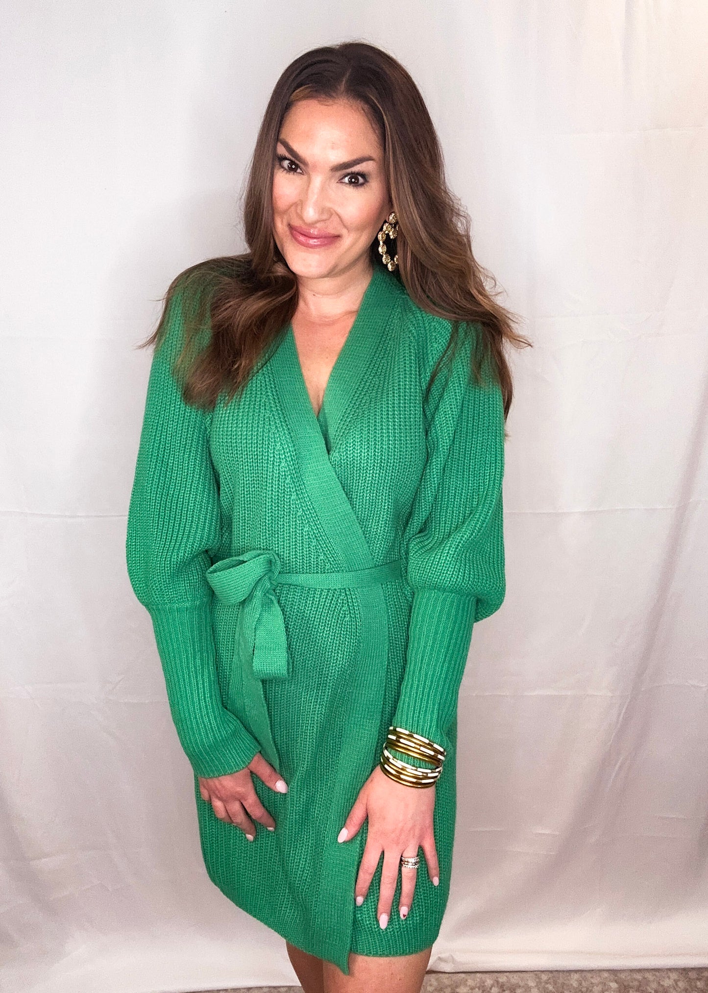 ClubSpecial Green Sweater Dress