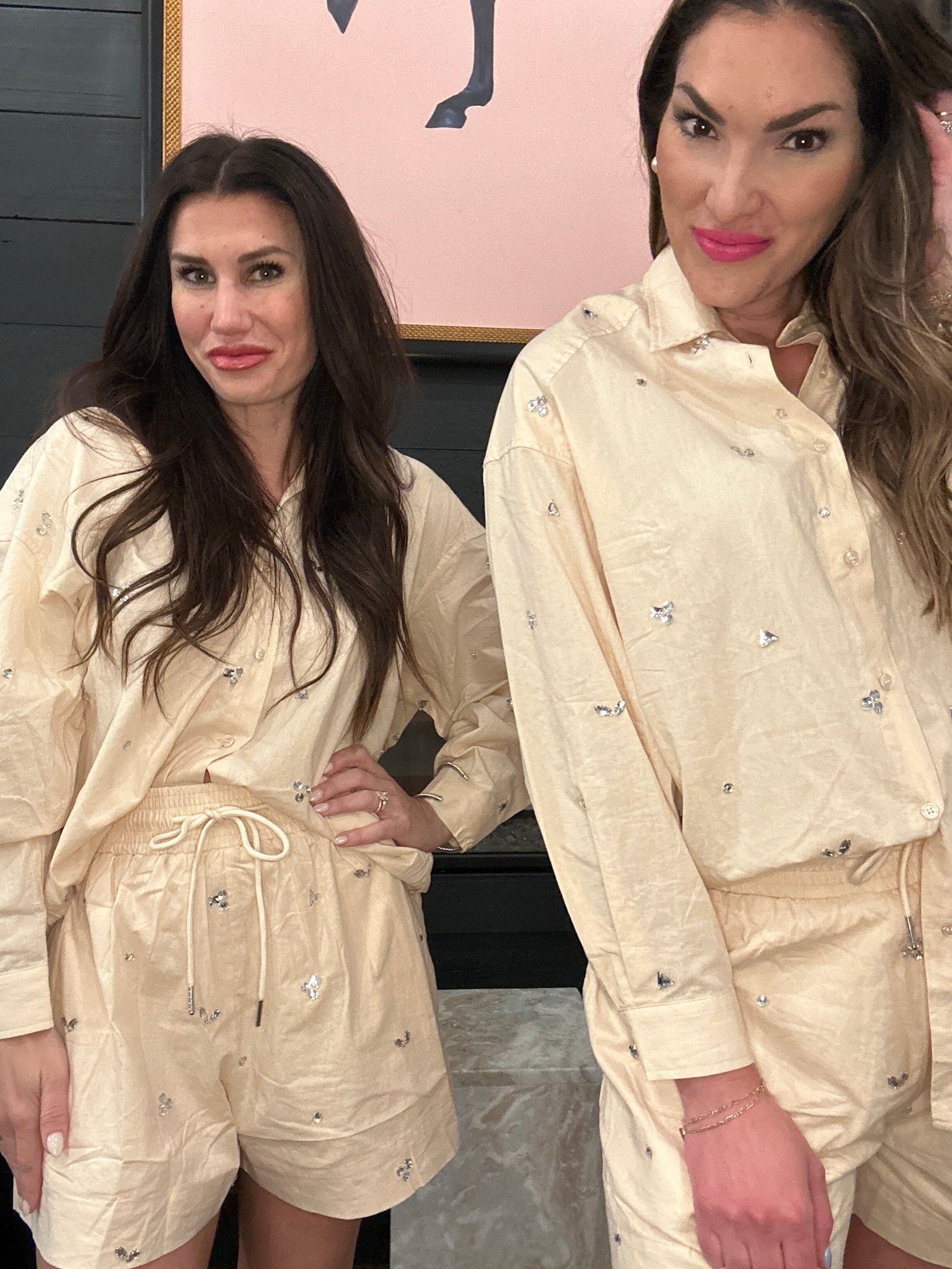She's a Gem Beige Shorts Set