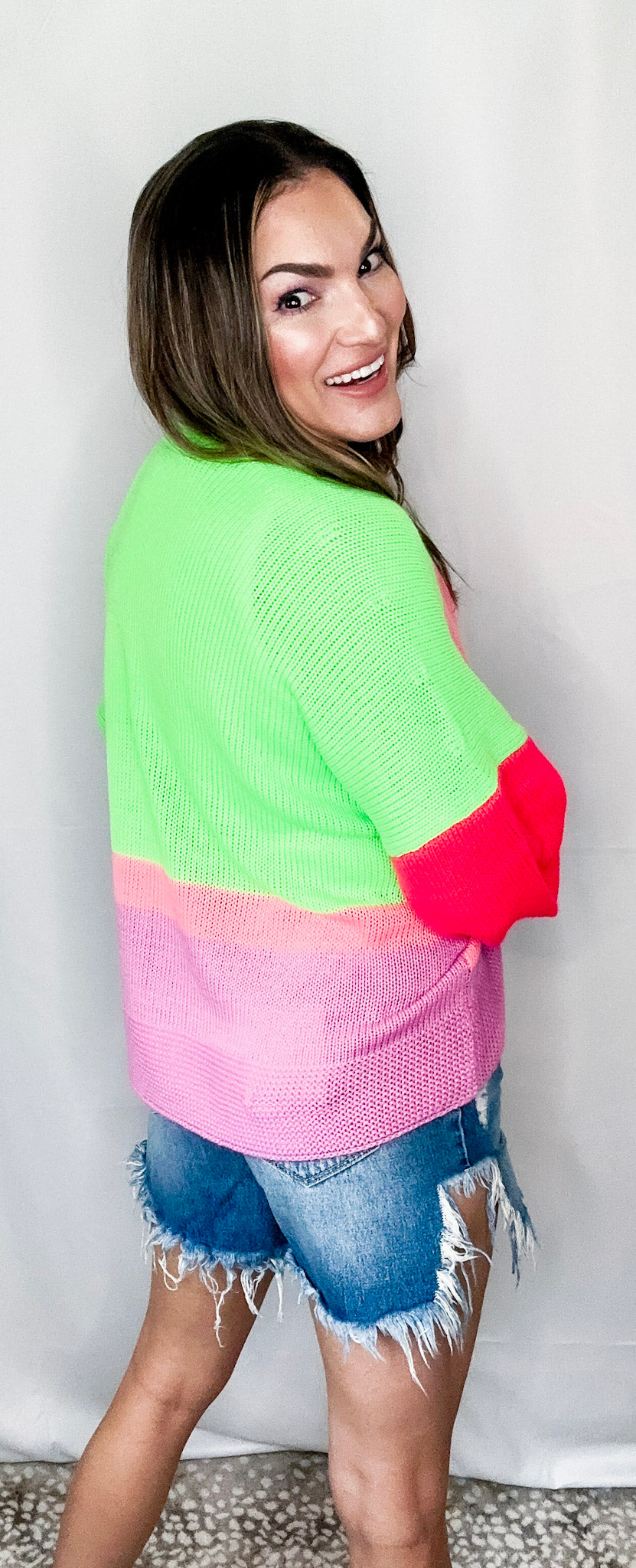 Live Colorfully Open Knit Cardigan