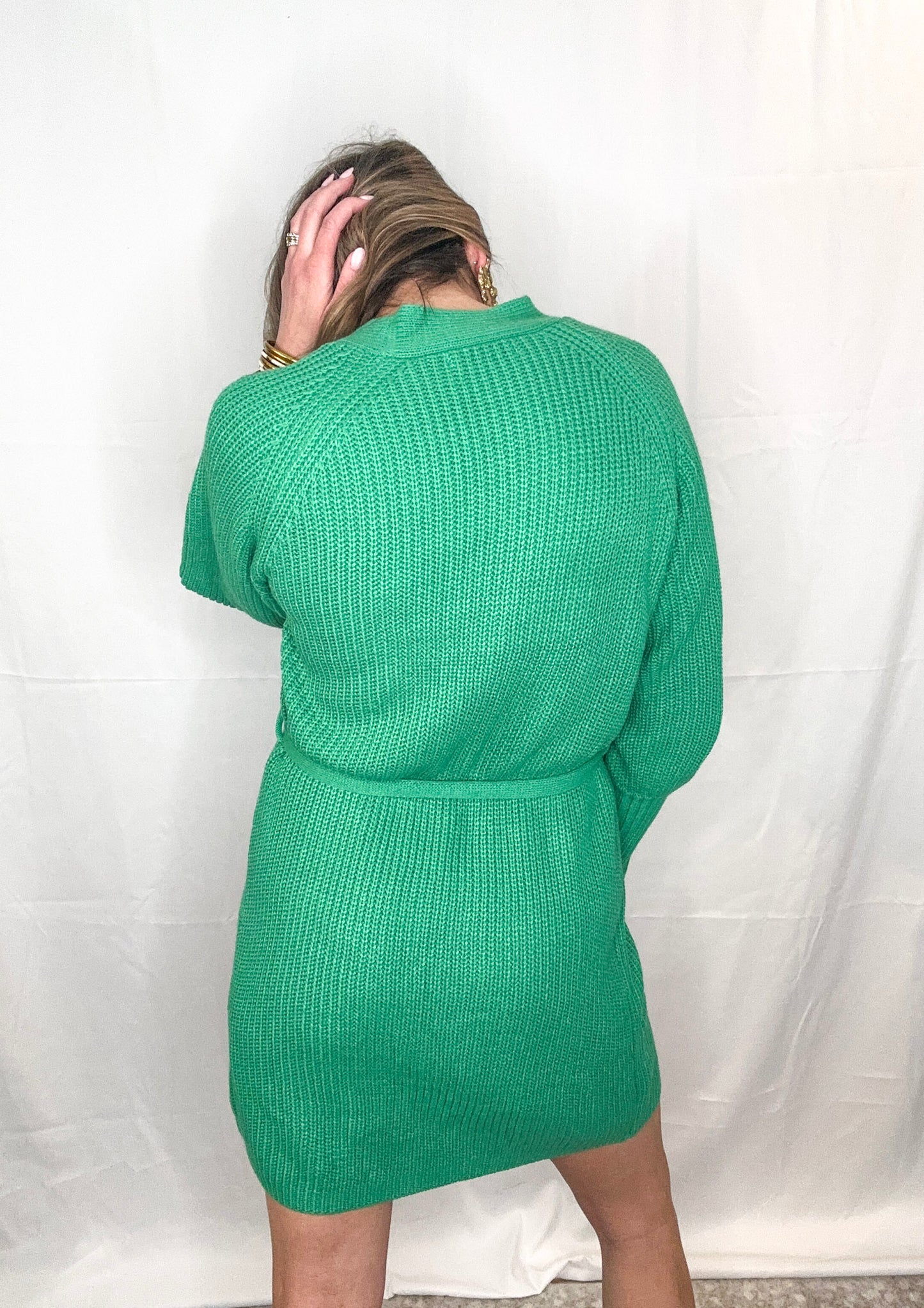 ClubSpecial Green Sweater Dress