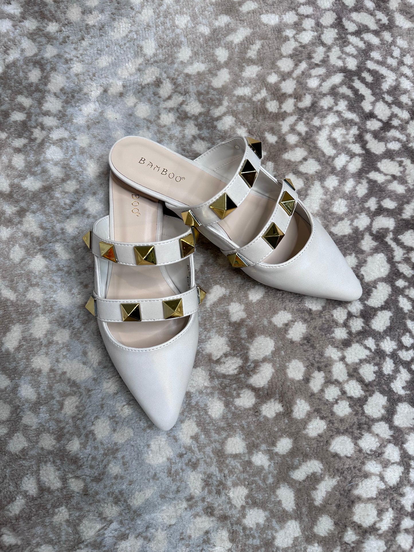 Tell Me About It Stud- Studded Mules