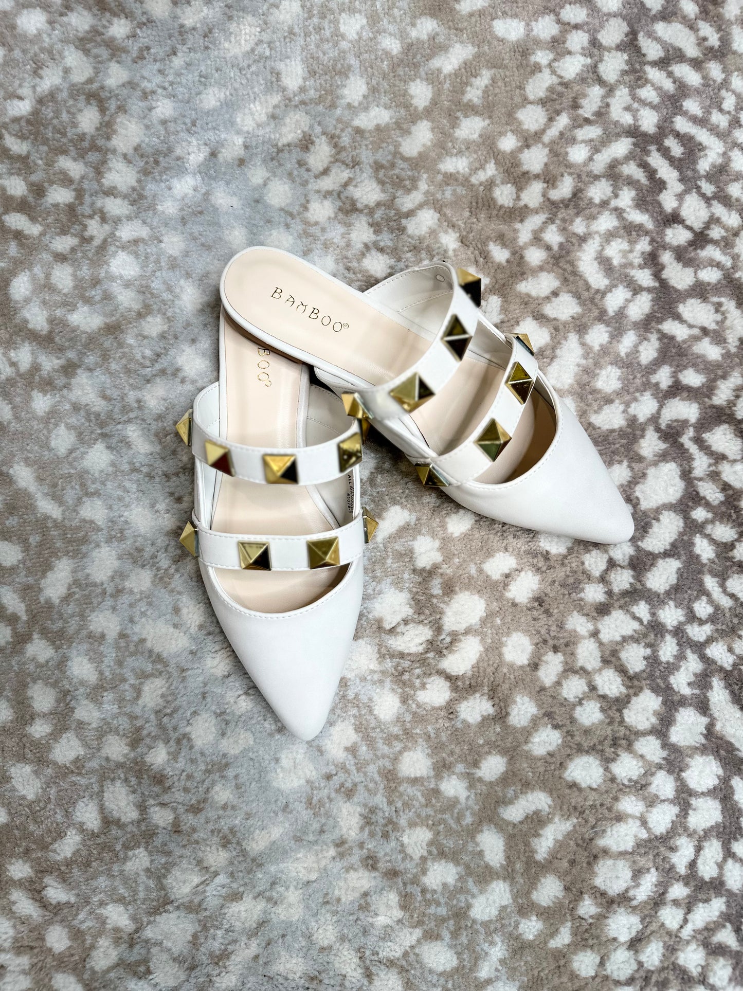 Tell Me About It Stud- Studded Mules