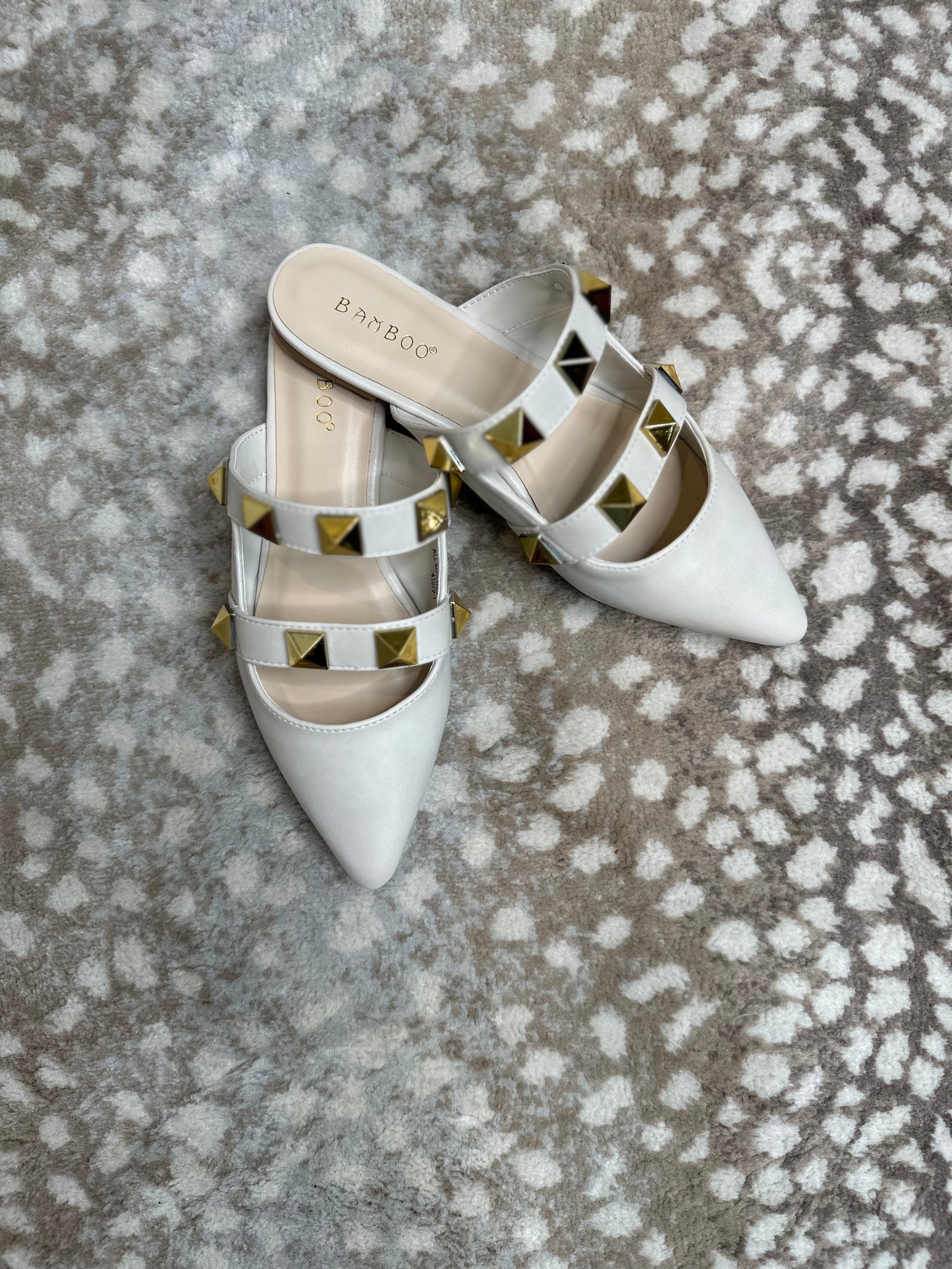 Tell Me About It Stud- Studded Mules