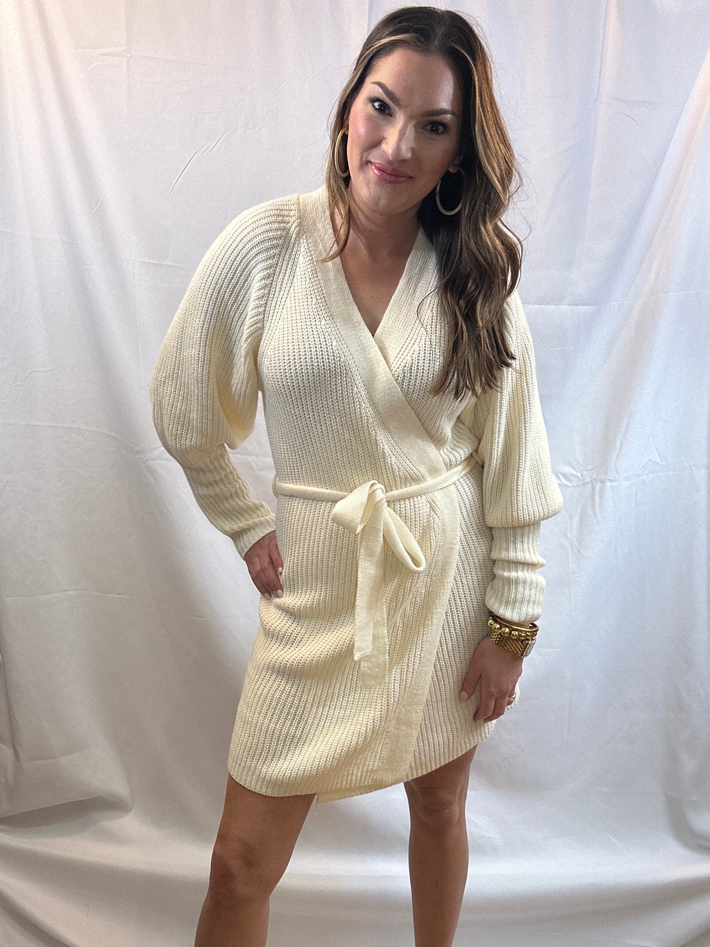 Wrap Sweater Dress