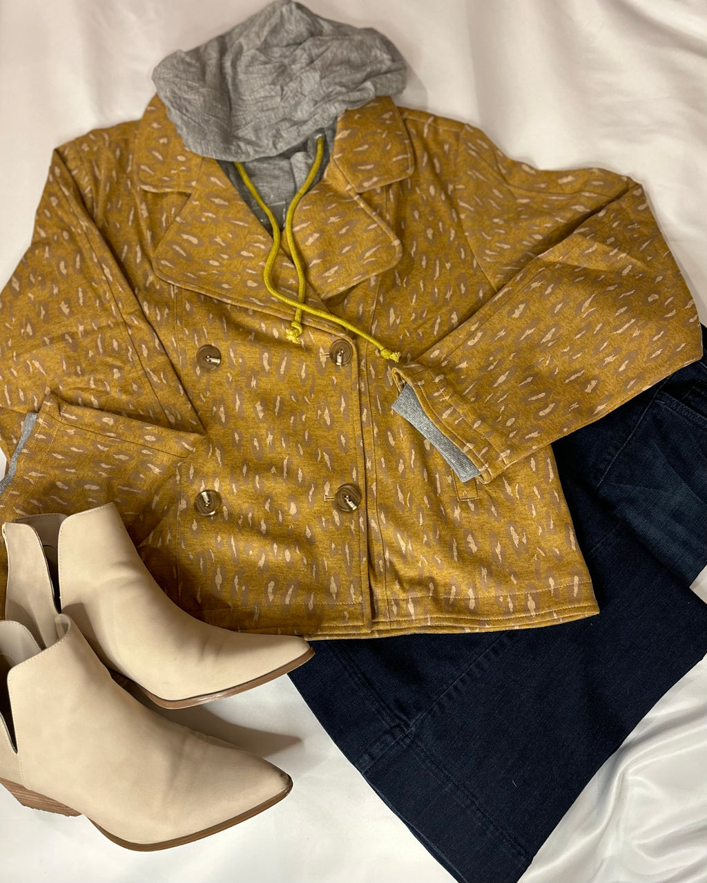 Animal Print 2fer Hooded Jacket
