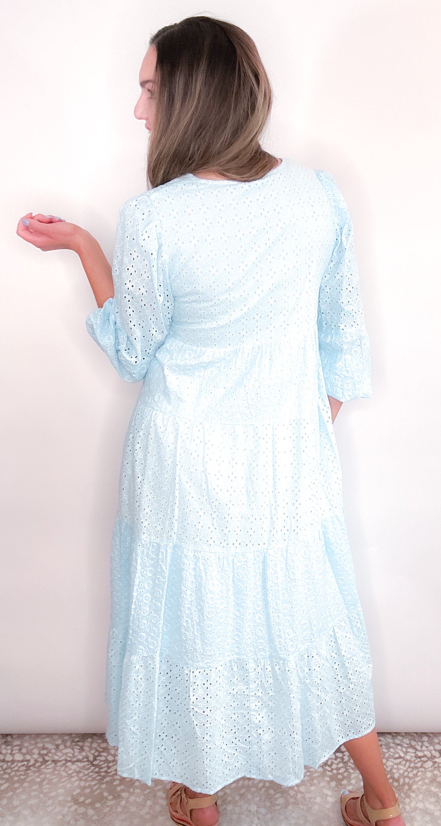 Blue Skies Eyelet Dress