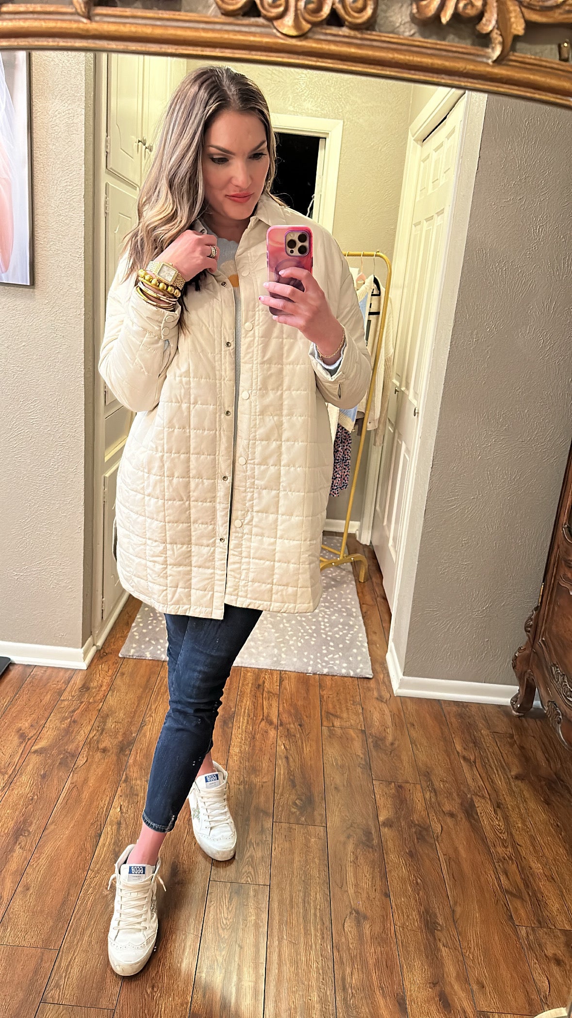 reversible quilted oversized jacket